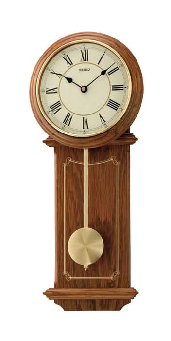 Seiko Wall Clock 52.5x21.5x6.8 cm Wood • Silent Quartz Movement • Elegant Pendulum Design