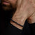 Bracelet made of 6mm black natural stone with black stainless steel clasp - Rebel&Rose Model: RR-60088-B-M