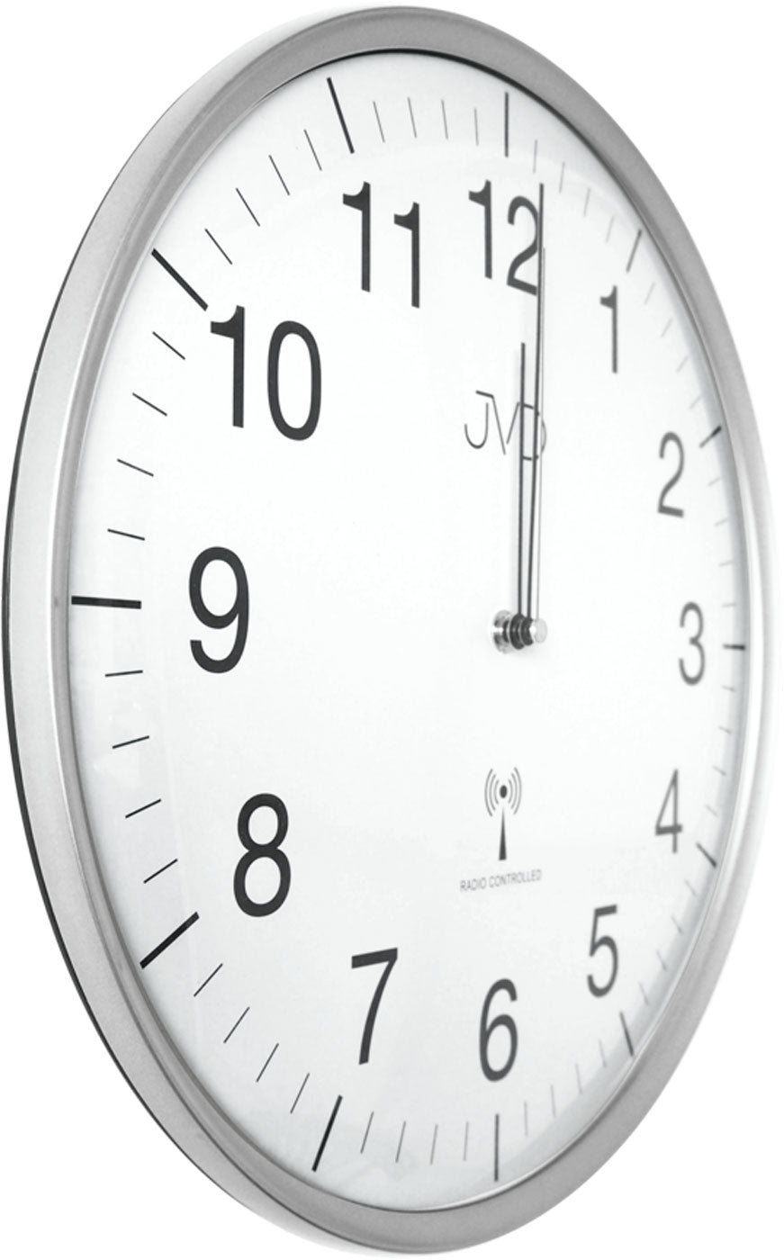 JVD Wanduhr 33 cm Ø Kunststoff • Moderne Funkuhr • Gut lesbar
