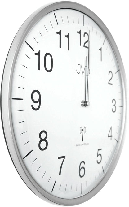 JVD Wanduhr 33 cm Ø Kunststoff • Moderne Funkuhr • Gut lesbar