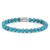 Bracelet made of 6mm Turquenite gemstones with stainless steel clasp - Rebel&Rose Model: RR-60015-S-L