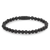 Bracelet made of 6mm black natural stone with black stainless steel clasp - Rebel&Rose Model: RR-60088-B-M