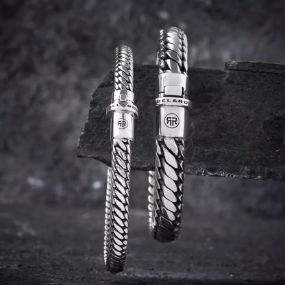 Armband aus 7mm dickem Silber - Rebel&Rose Modell: RR-BR028-S-L