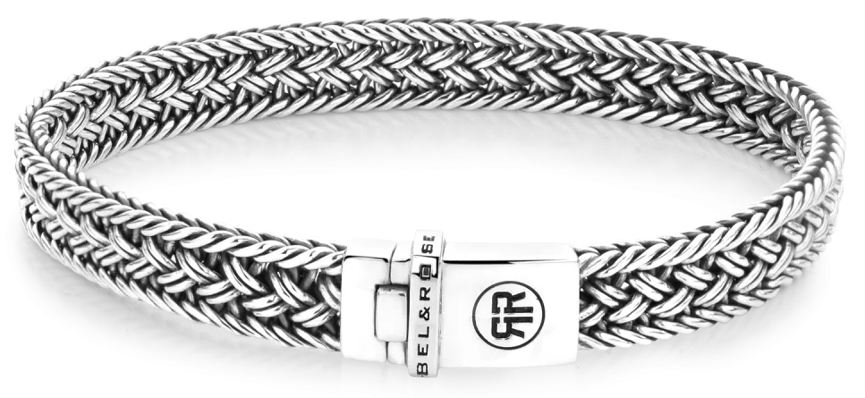 Bracelet made of 8mm thick silver - Rebel&Rose Model: RR-BR036-S-L