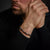 Bracelet made of 6mm Sodalite, Yellow Tiger's Eye, Blue Tiger's Eye and Grey Hematite gemstones with a grey stainless steel clasp - Rebel&Rose Model: RR-60110-V-M