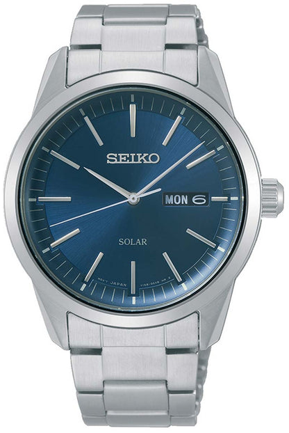 Seiko SNE525P1 Herren Uhr • Solar Uhrwerk • Saphirglas