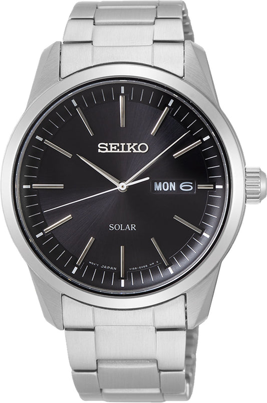 Seiko SNE527P1 Men's Watch • Solar • Sapphire Glass