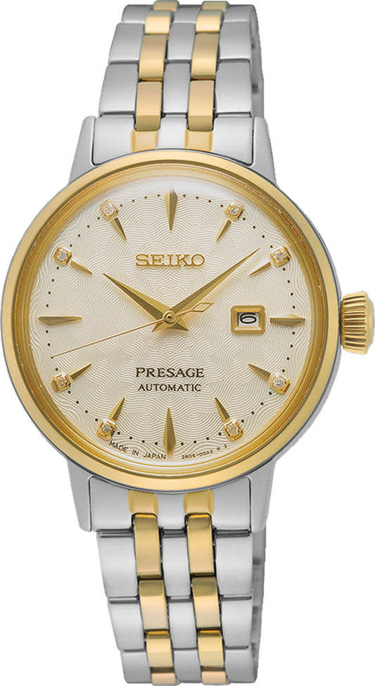 Seiko Presage Cocktail Time SRE010J1 Damen Uhr • Automatikwerk • Diamant-Zifferblatt