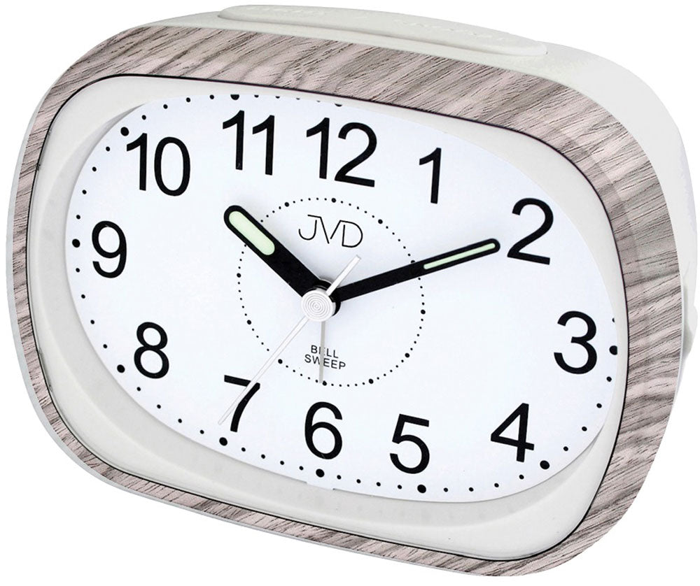 JVD Klassisch-Analog Wecker 12 cm Hoch, 9.2 cm Breit Kunststoff • Schleichende Sekunde • Mechanischer Alarm