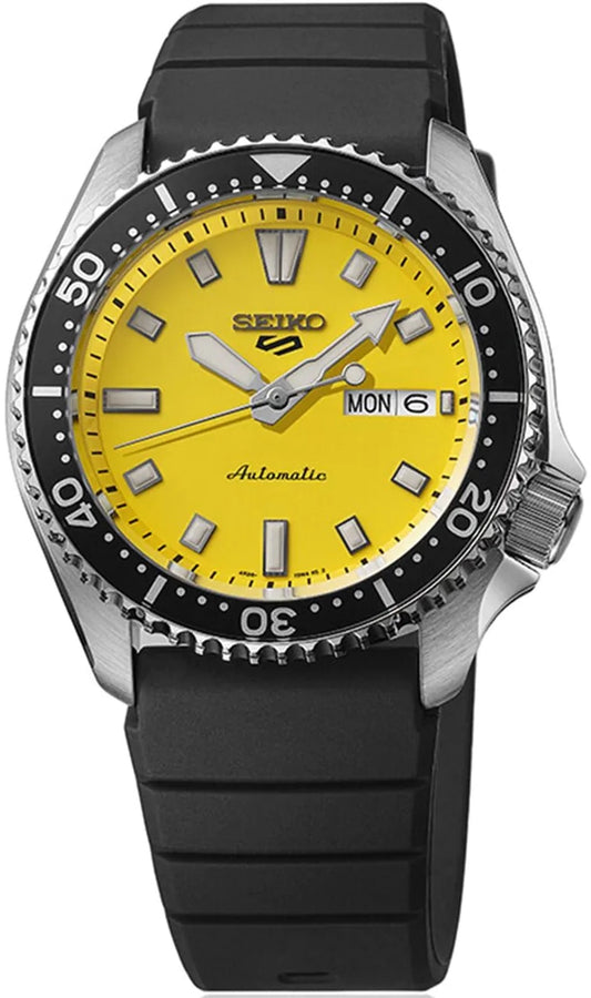 Seiko 5 Sports SRPL87K1 Uhr • Automatik • Gelbes Zifferblatt