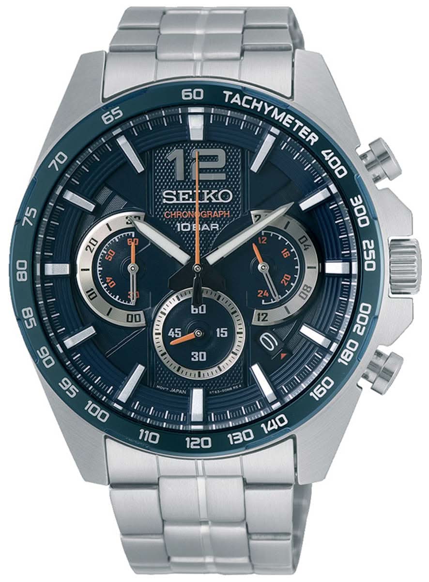 Seiko SSB345P1 Men's Watch • Hardlex Glass • LumiBrite Luminous Material