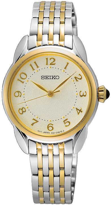 Seiko SUR562P1 Damenuhr • Hardlexglas • Bicolor-Design