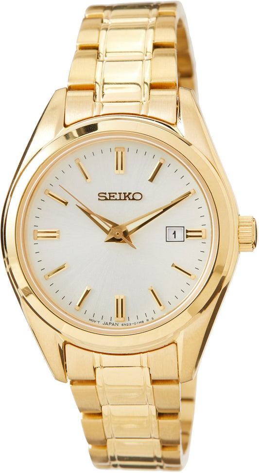 Seiko SUR632P1 Damenuhr • Saphirglas • Gold-Beschichtung