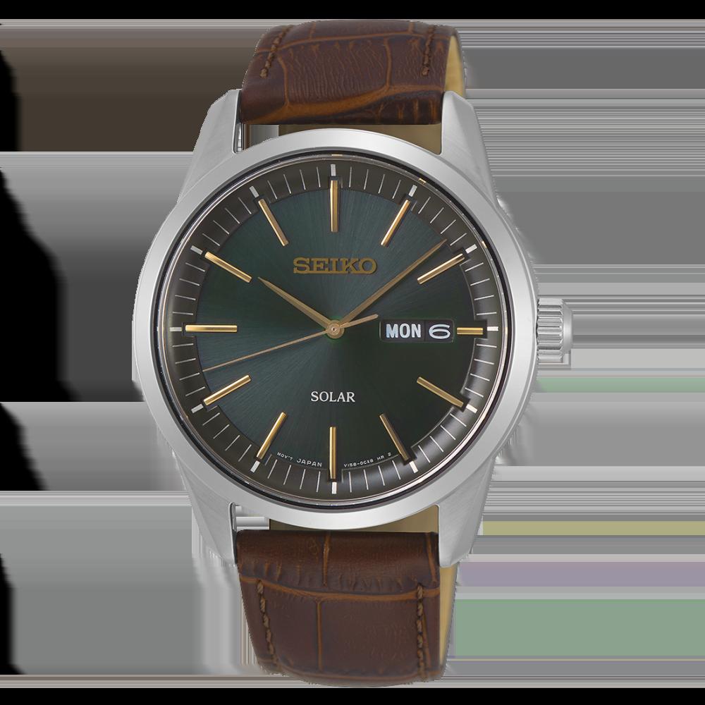 Seiko SNE529P1 Herrenuhr • Solar • Saphirglas
