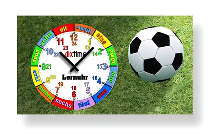 Dixtime Wanduhr 48x28 cm Aluminium • moderne 3D-Optik • geräuscharmes Quarzwerk