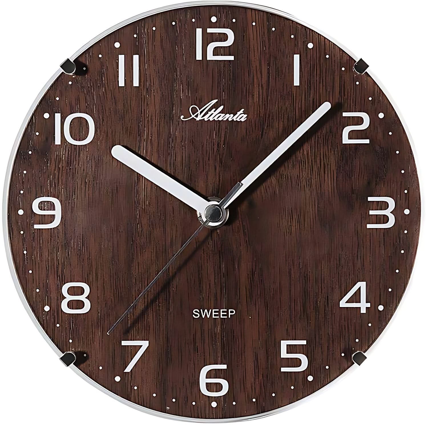 Atlanta Wanduhr 16 cm Ø Kunststoff • geräuscharmes Quarzwerk • dezentes Design