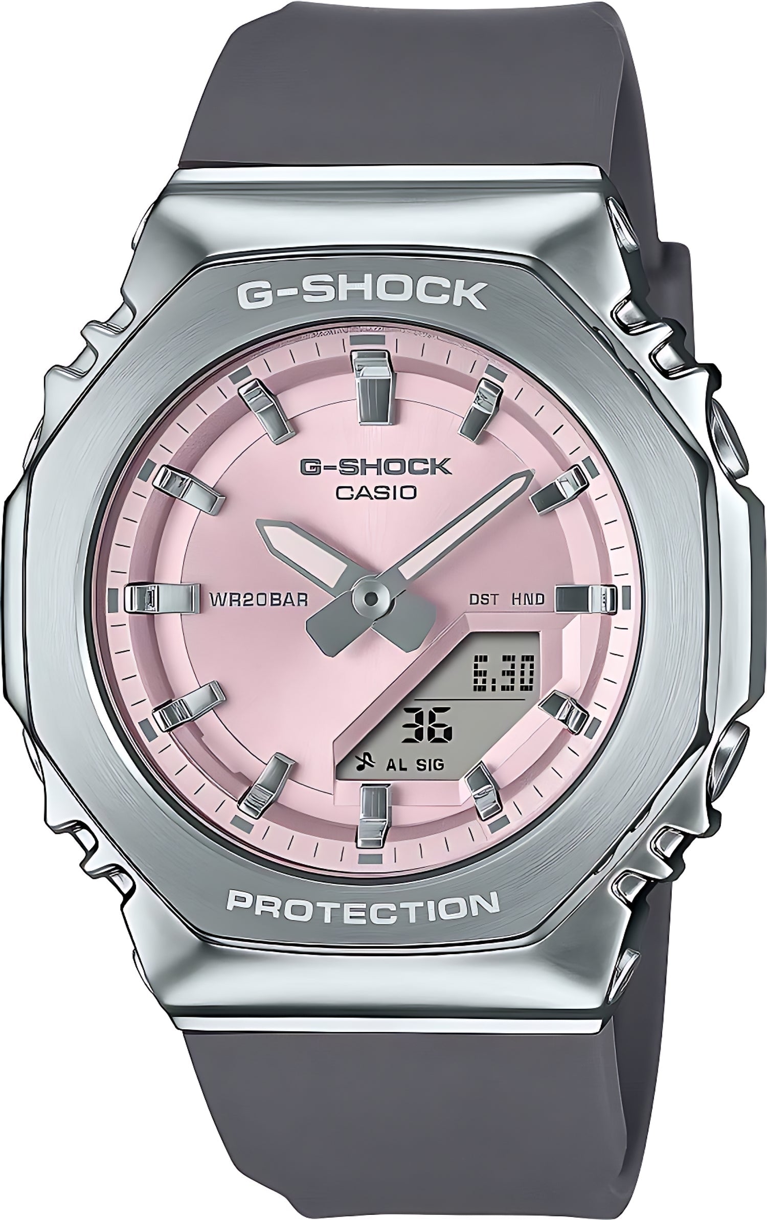 Casio G-Shock GM-S2110-4AER Damenuhr • Elegantes Metal-Cover • Stoßfest