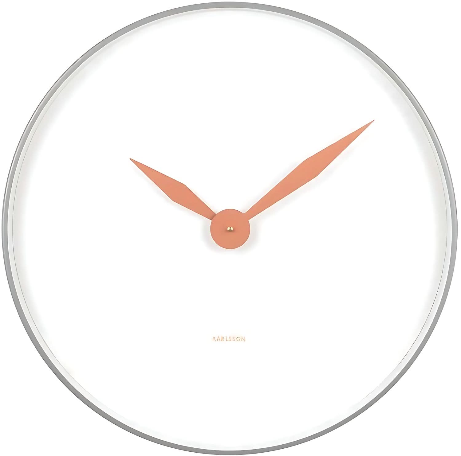 Karlsson Wanduhr 50 cm Ø Eisen • Minimalistisches Design • Präzises Quarzwerk