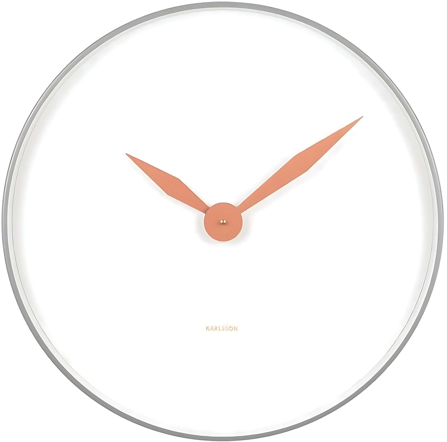 Karlsson Wanduhr 50 cm Ø Eisen • Minimalistisches Design • Präzises Quarzwerk