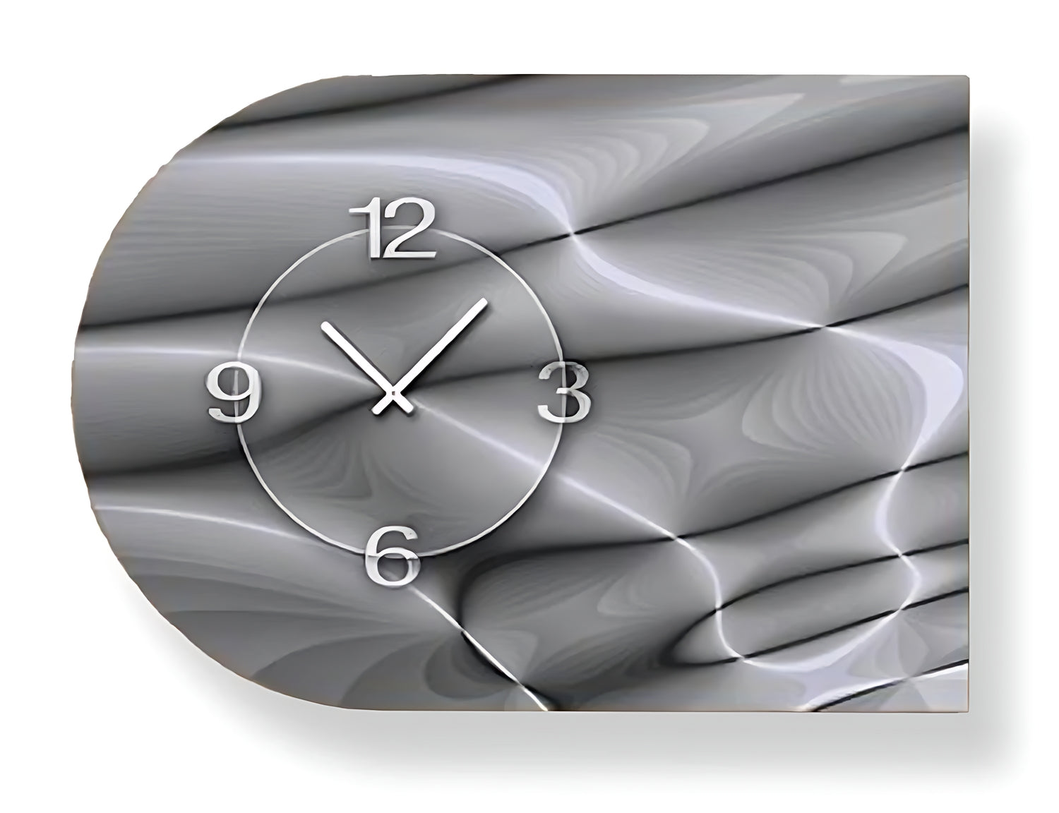 Dixtime Wanduhr 70x50x4 cm Aluminium • Geräuschloses Uhrwerk • Made in Germany