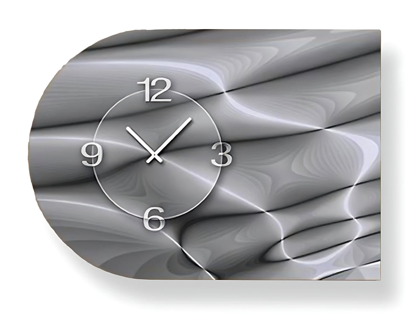 Dixtime Wanduhr 70x50x4 cm Aluminium • Geräuschloses Uhrwerk • Made in Germany