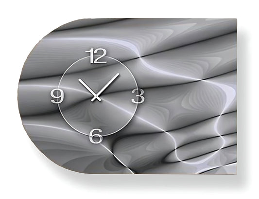Dixtime Wanduhr 70x50x4 cm Aluminium • Geräuschloses Uhrwerk • Made in Germany