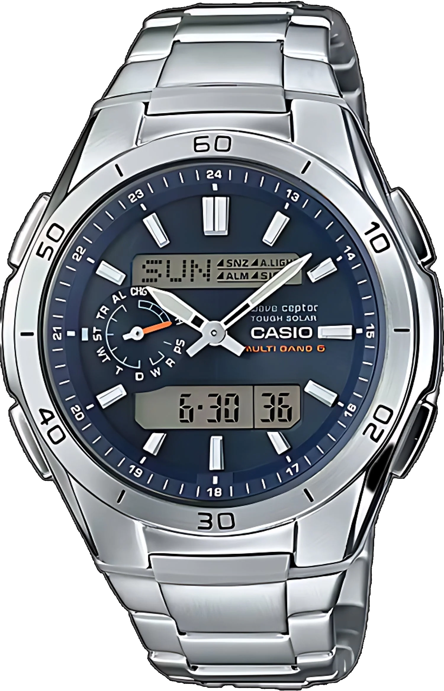 Casio WVA-M650D-2AER Herren Uhr • Funksolar • Edelstahl