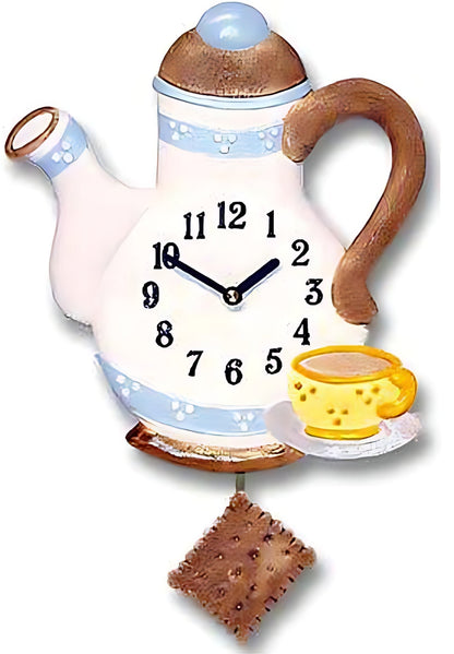 Terrastudio Wall Clock 24x22 cm • Pendulum Clock • Kitchen Motif