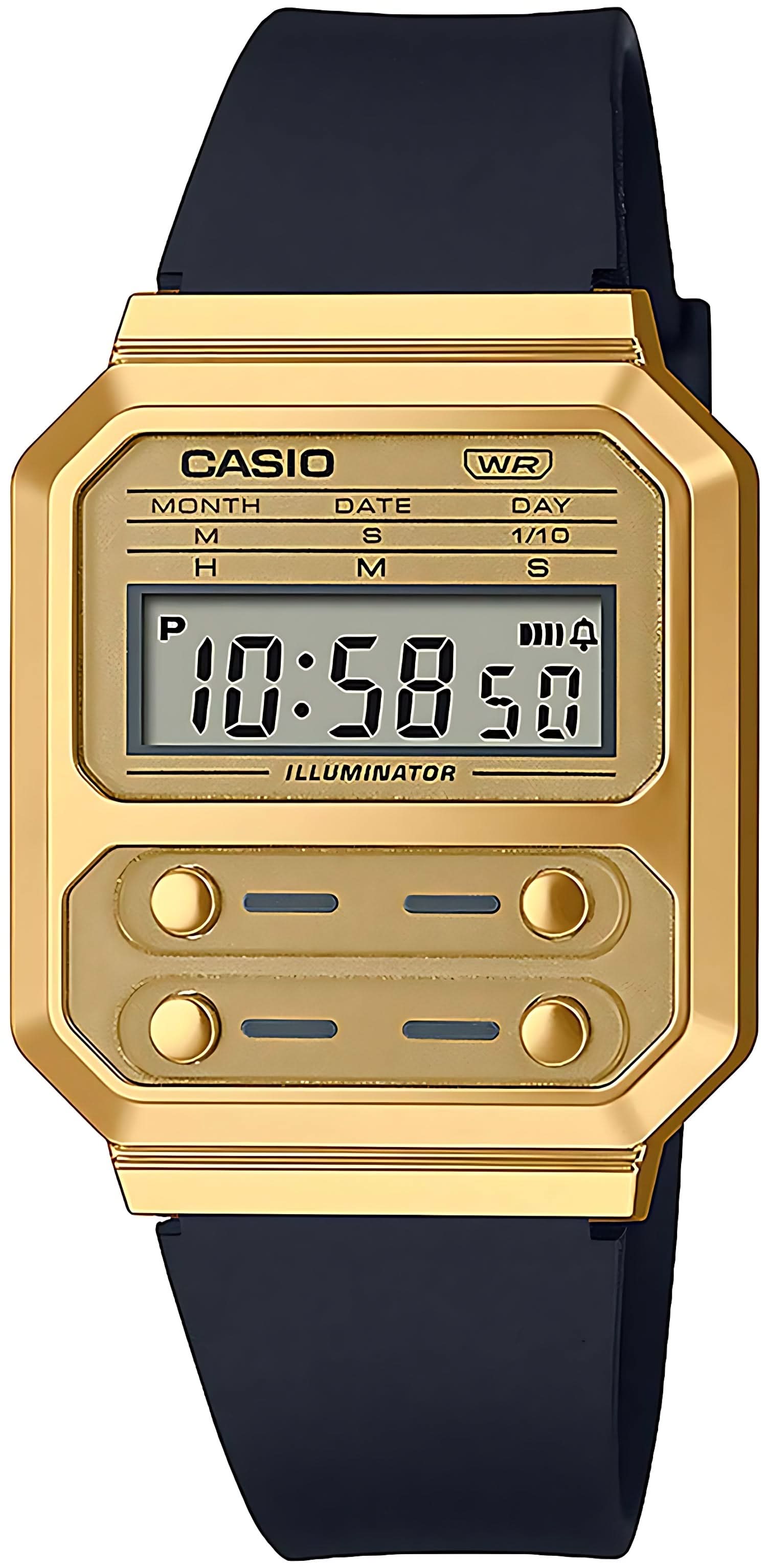 Casio Vintage A100WEG-9AEF Watch • Iconic Retro Design • Daily Alarm