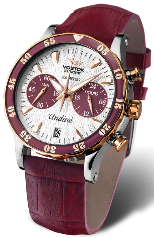 Vostok Europe Undiné VK64-515E567 Damen Uhr • Mecha-Quarz Uhrwerk • Chronograph