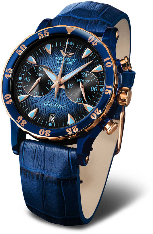 Vostok Europe Undiné VK64-515E628 Unisex Uhr • Quarz-Chronograph • 20 Bar Wasserdicht