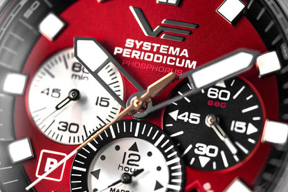 Vostok Europe Systema Periodicum VK67-650E724 Herren Uhr • Robuste 20 Bar Wasserdichtigkeit • Präzises Quarz-Chronograph Uhrwerk