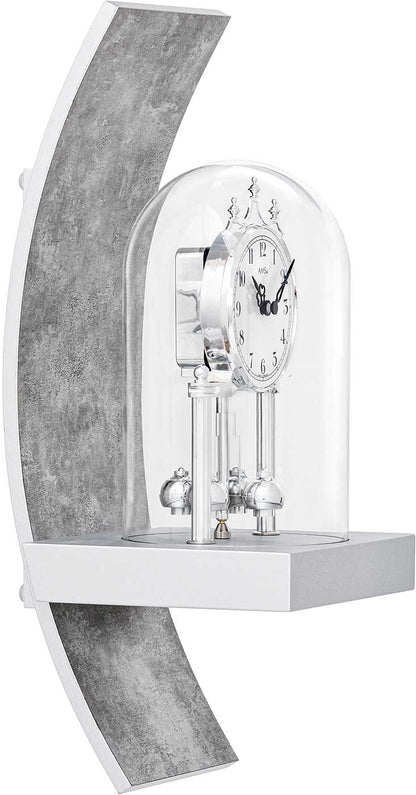 AMS Wall Clock 40x16x17 cm Wood • Elegant Rotary Pendulum • High-Quality Wooden Case