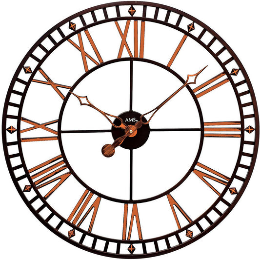 Wanduhr modern bicolor XXL 60cm - AMS Modell: 9536