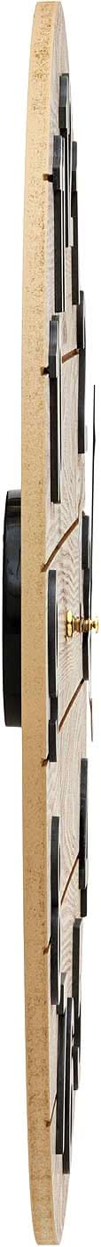 AMS Wall Clock 50x50x3 cm Wood • Precise Quartz Movement • Timeless Design