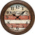 AMS Wanduhr 28x28x5 cm Kunststoff • Leises Quarzwerk • Vintage-Stil