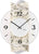 AMS Wanduhr 39x27x6 cm Holz • Modernes Design • Präzises Quarzwerk