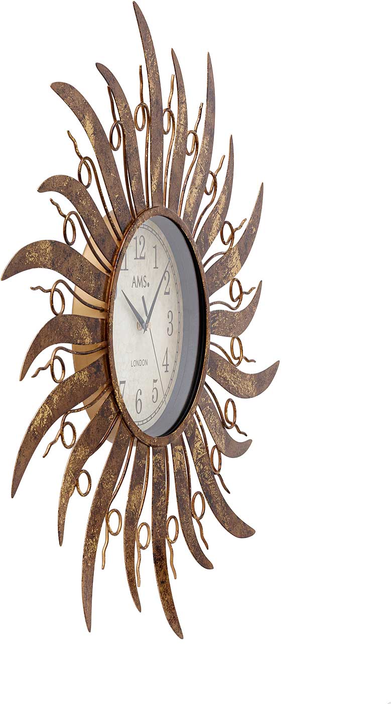 AMS Wanduhr 70 cm Ø Metall • Wettergeschützt • Arabische Ziffern