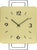 AMS Wall Clock 42x30x5 cm Brass, Wood • Modern Design • Precise Quartz Movement