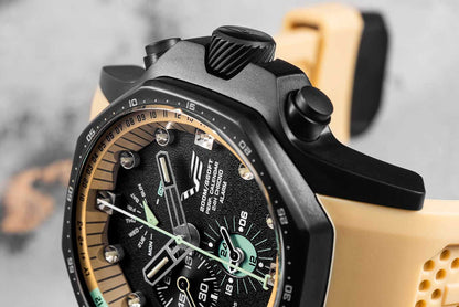 Vostok Europe Atomic Age YM86-640C697 Herrenuhr • Tritium (GTLS) • Ewiger Kalender