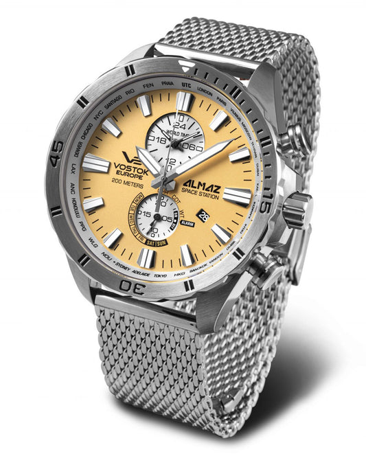 Vostok Europe Almaz YM8J-320A655B Herrenuhr • K1 Sicherheitsglas • 20 ATM Wasserdicht